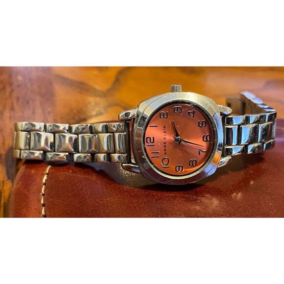 Women's Anne Klein Watch, Silver Tone with Pink Face, WR to 100ft - Picture 1 of 2